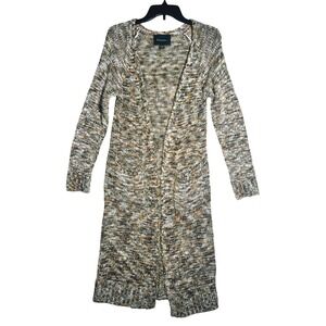 Lovemarks Longline Knit Open Front Cardigan Sweater Women's M Lagenlook Boho‎